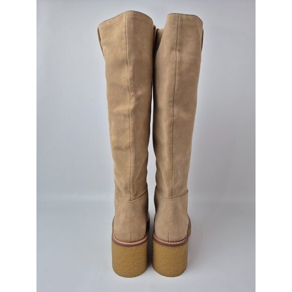 Stuart Weitzman Women's Sand Montana Slouch Suede Boots Size 7 - Picture 5 of 7